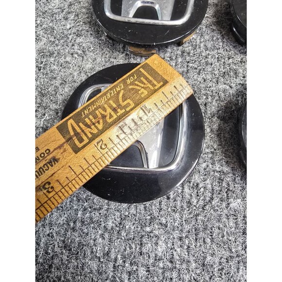 Center Caps Lot of 4 Honda OEM Black 275in PS PPE Hub Dust Wheel Covers #80 - Picture 2 of 8